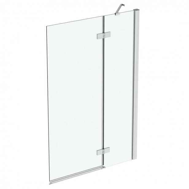Ideal Standard i.Life - Vanová zástěna, dvoudílná, 100 cm, pravá, silver bright/čiré sklo T4886EO
