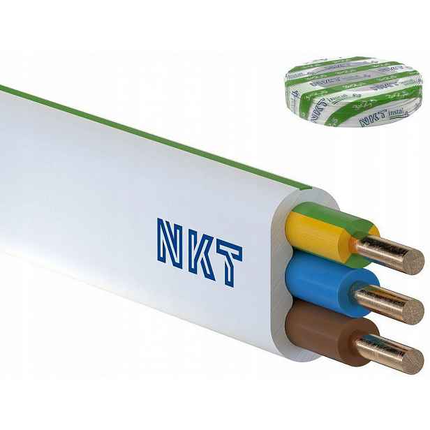 Kabel Nkt Install Plus Ydyp 3X2,5 Žo 450/750V 100 M Měděný Kabel
