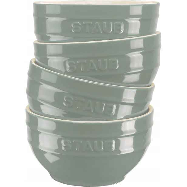 Staub Serving Sada 4 keramických misek 14 cm eukalyptus
