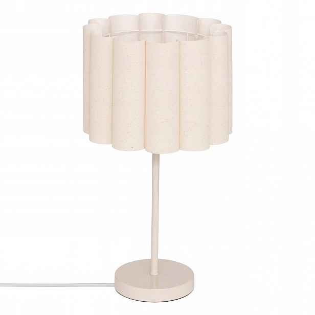 Stolní Lampa Bílá S Látkovým Stínidlem 49 CM E27 Plast