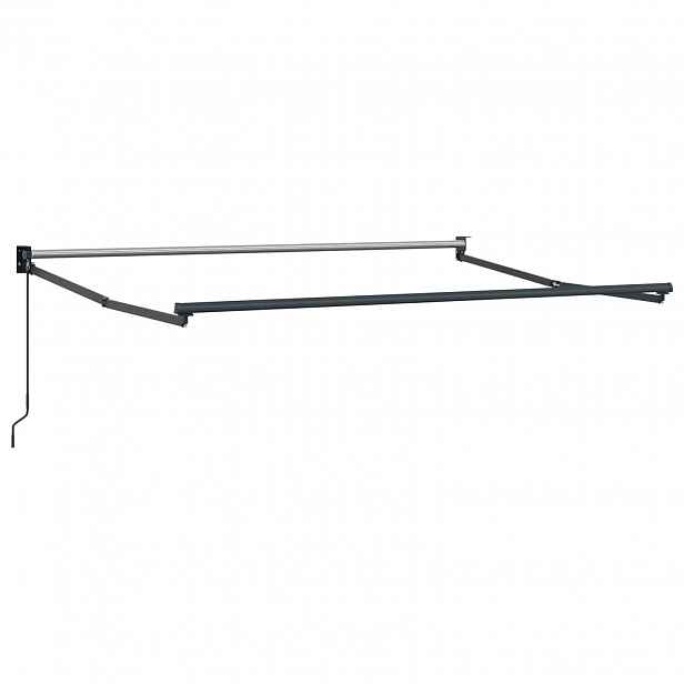 vidaXL Manual Awning Frame 3 x 2 m Antracitová Powder-Coated Aluminium