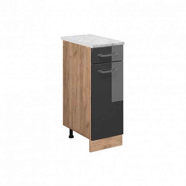 Vicco SPODNÍ SKŘÍŇKA KUCHYŇSKÉ LINKY R-Line Antracitový vysoký lesk 30 cm PD Mramor