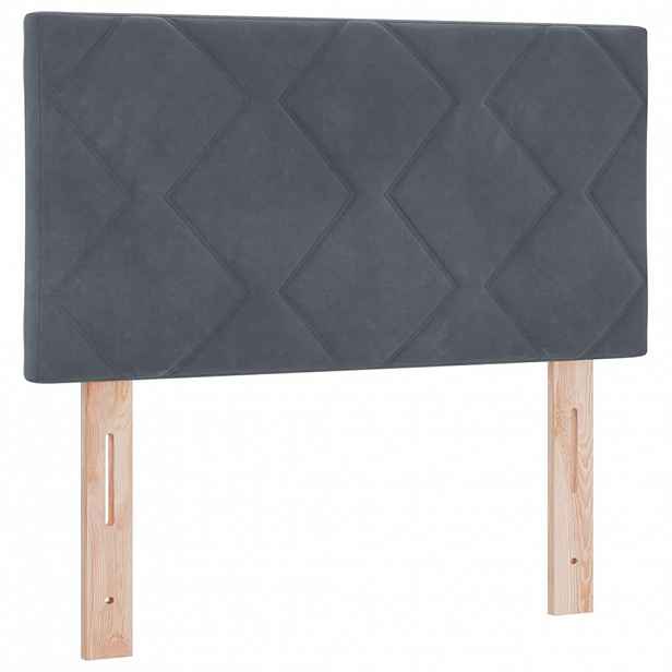 vidaXL Čelo postele Tmavě šedá 80 cm samet