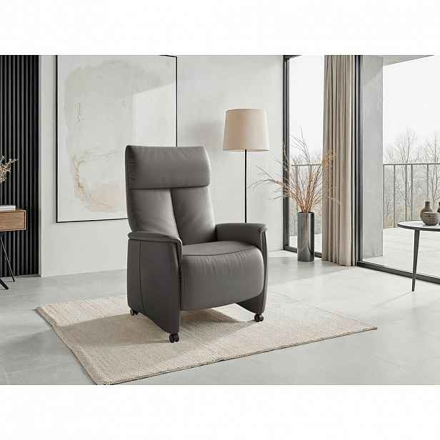 Sit & More RELAXAČNÍ KŘESLO, kůže, mokka