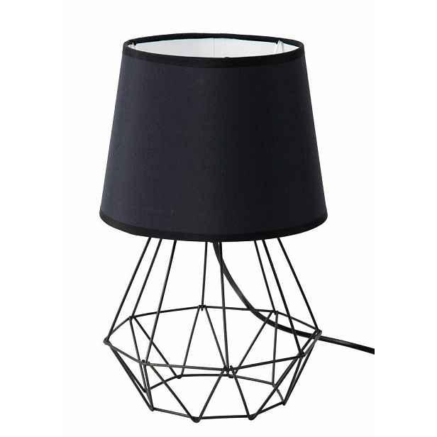 Bodek Stolní lampa Diamond se stínidlem 2v1- ČERNÁ