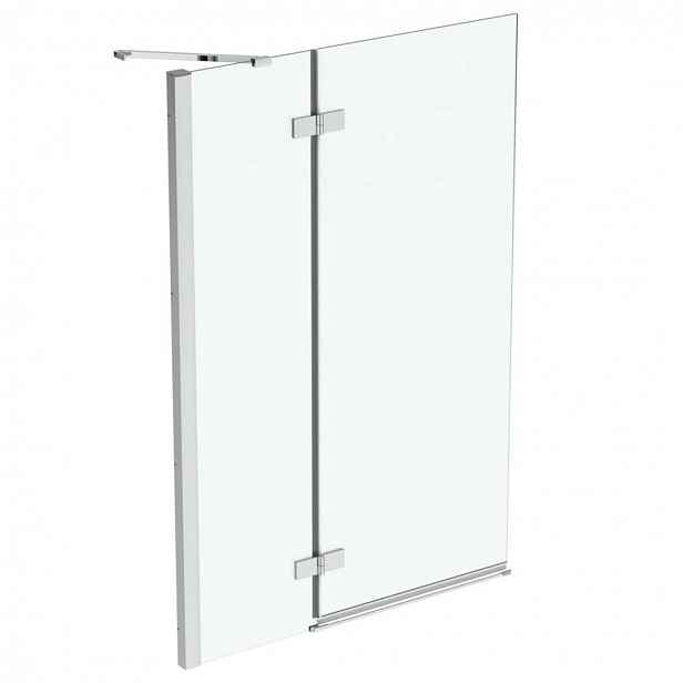 Ideal Standard i.Life - Vanová zástěna, dvoudílná, 100 cm, levá, silver bright/čiré sklo T4887EO