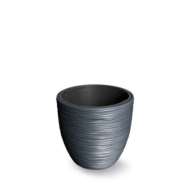 Prosperplast Květináč s vkladem FURU antracitový, varianta 39 cm