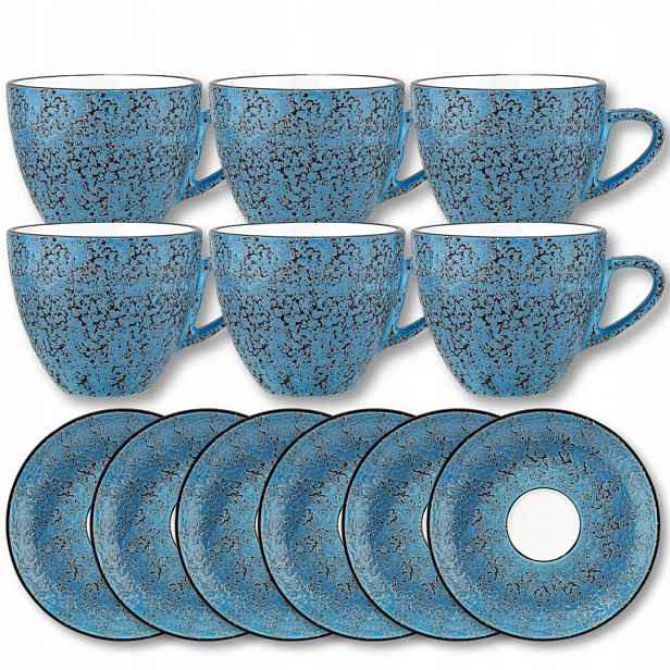 Šálek na espresso porcelánový modrý 75 ml s podšálkem 11 cm Wilmax