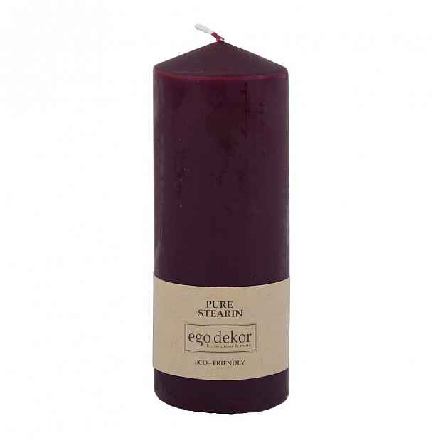 Vínově červená svíčka Baltic Candles Eco Top, výška 18 cm