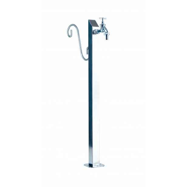 Zahradní hydrant 70 cm Kohoutek Inox „Čtverec“ Boční