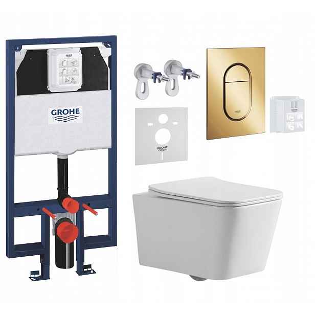 7v1 Sada Wc, Stelaz Grohe Slim Wc Mísa Imprese Tornado Tlačítko