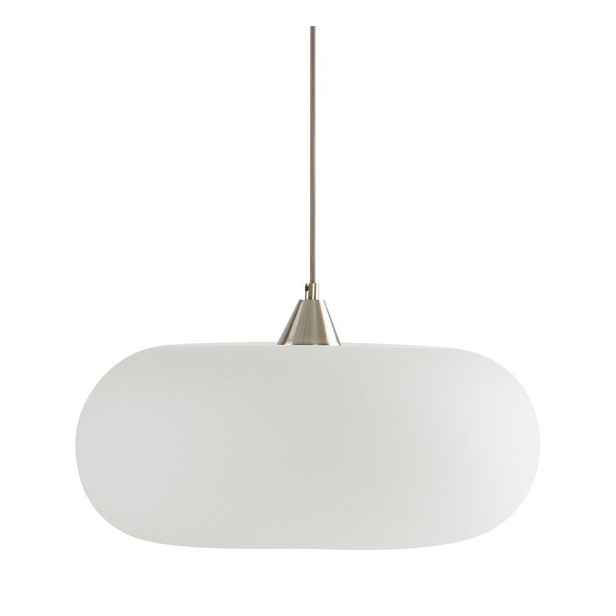 Bílé/v matně stříbrné barvě závěsné svítidlo z opálového skla ø 43 cm Thalia – Jotex