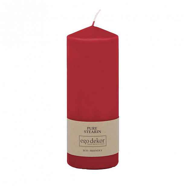 Červená svíčka Baltic Candles Eco Top, výška 18 cm