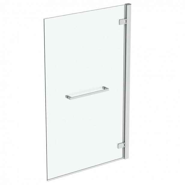 Ideal Standard i.Life - Vanová zástěna s držákem na ručník, 90 cm, pravá, silver bright/čiré sklo T4888EO