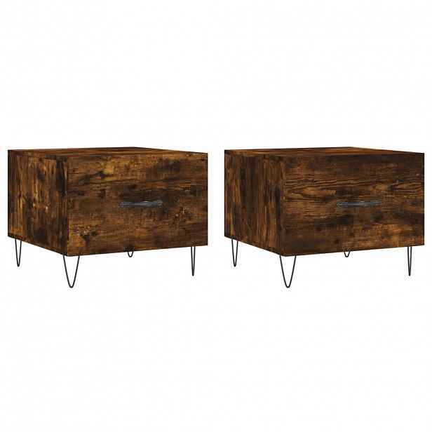 vidaXL Konferenční stolky 2 ks kouřový dub 50x50x40cm kompozitní dřevo