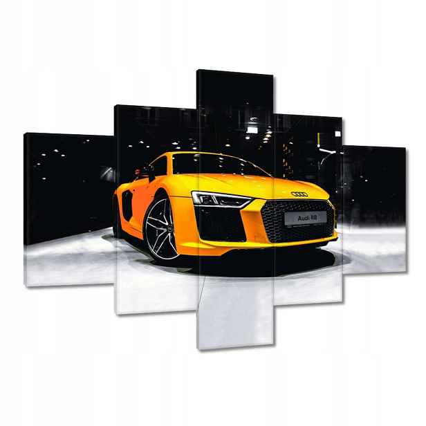 Obrazy 100x70 Žluté Audi Audica R8