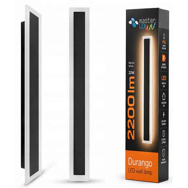 Led nástěnné svítidlo na fasádu Venkovní zahradní lampa 22W 4000K 120 cm