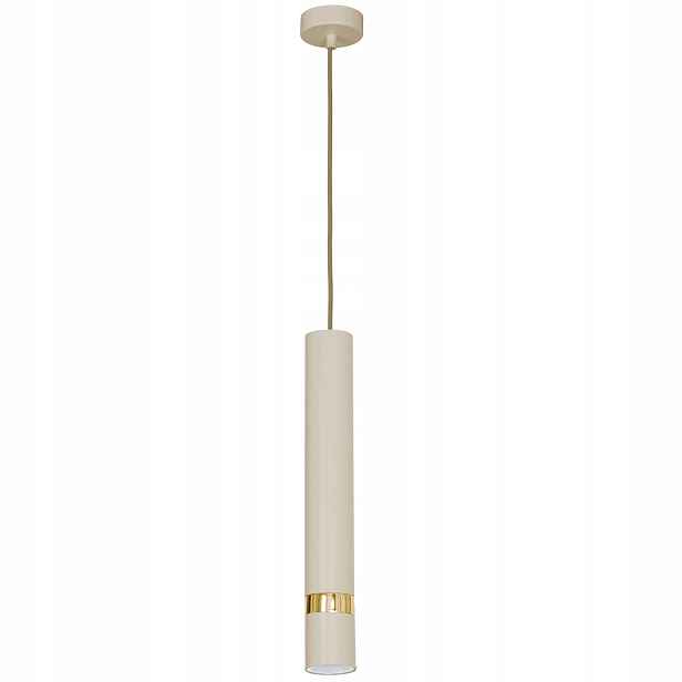 Luminex závěsné bodové svítidlo krémová tuba zlatý prvek GU10 8W