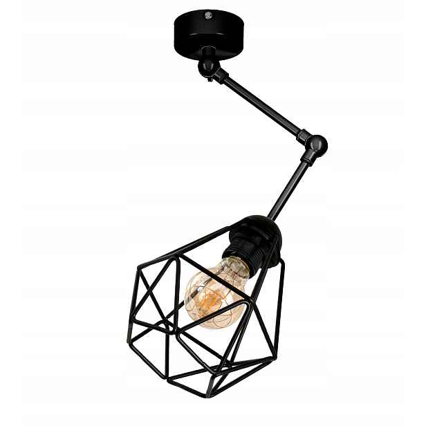 Stropní svítidlo nástěnná na kloubech Diamond vintage loft černá