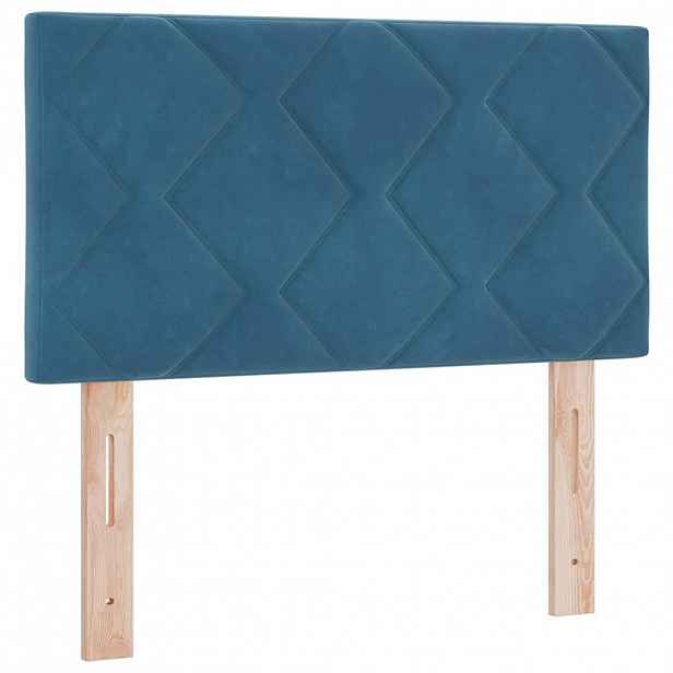 vidaXL Čelo postele Tmavě modrá 80 cm samet
