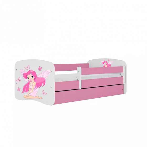 Dětská postel Babydreams+SZ růžová 70x140 Víla 1