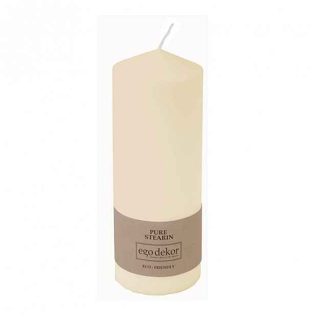 Smetanově bílá svíčka Baltic Candles Eco Top, výška 18 cm