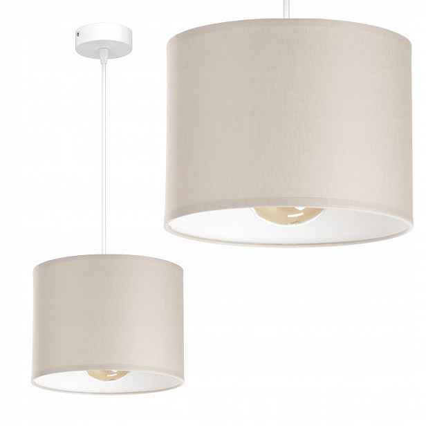 Závěsná Stropní Lustrová Lampa S Stínítkem, Světlý Kašmír, Béžová