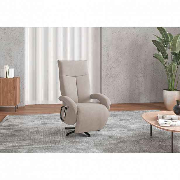 Sit & More KŘESLO, textil, šedobéžová