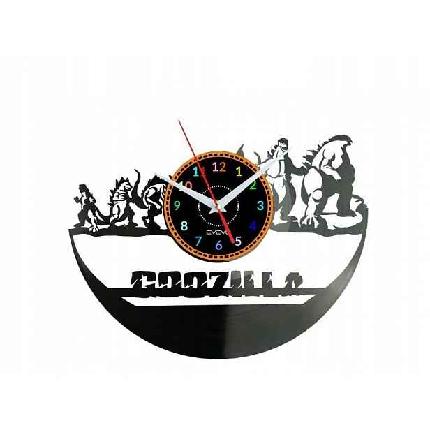 Godzilla Dárek Originální dekorace do domu Hodiny z vinylové desky