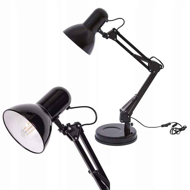 Kaja Stolní lampa Cosmo s regulací nastavení černá pro architektovu kancelář