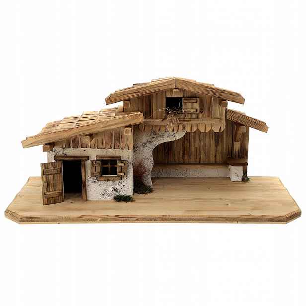 Vánoční Betlém Stajenka Dekorace 70x29x31 CM Pro Postavy 9-15 CM