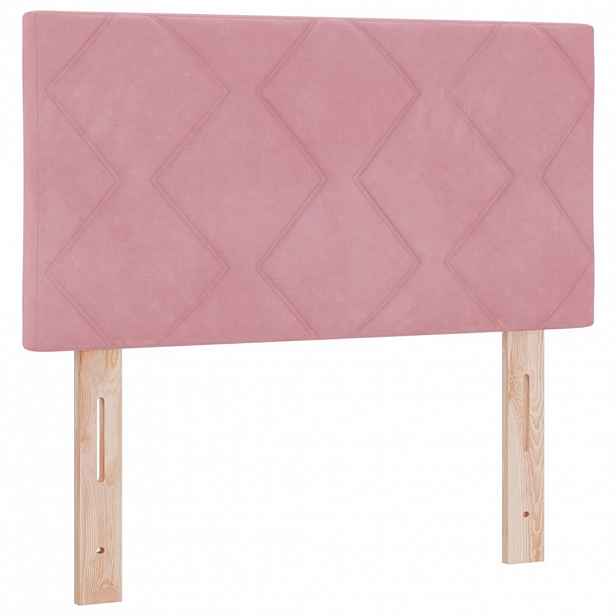 vidaXL Čelo postele Růžová 80 cm samet