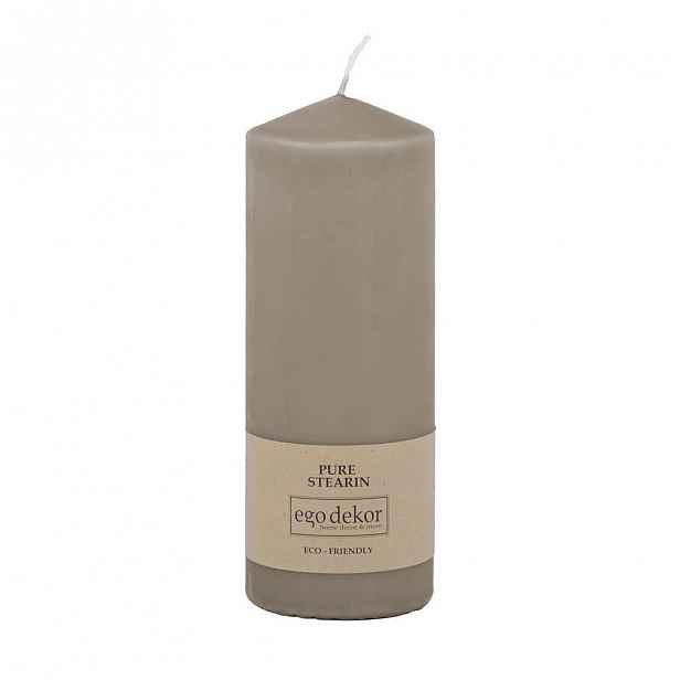 Hnědá svíčka Baltic Candles Eco Top, výška 18 cm