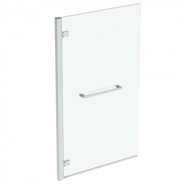 Ideal Standard i.Life - Vanová zástěna s držákem na ručník, 90 cm, levá, silver bright/čiré sklo T4889EO