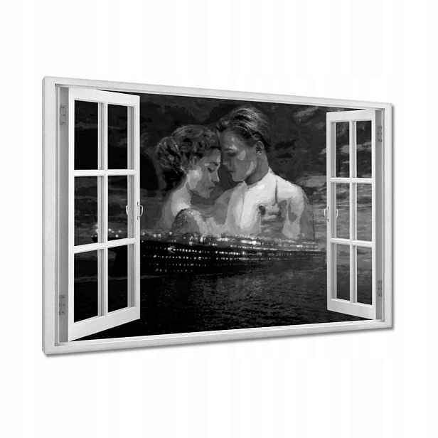 Obrazy 90x60 Titanic Černobílé