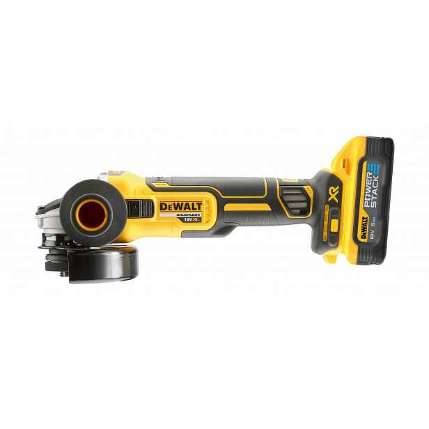 DeWALT - 18V AKU úhlová bruska 125 mm, 2x aku 5,0 Ah POWERSTACK, nabíječka DCG405H2T