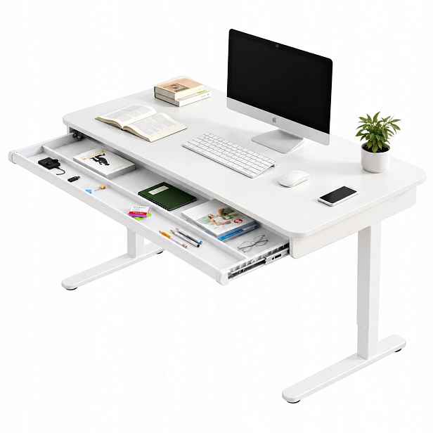 Elektrický Psací Stůl Nastavitelný Triadyn WorkBase D 1206 120x60 cm se zásuvkou