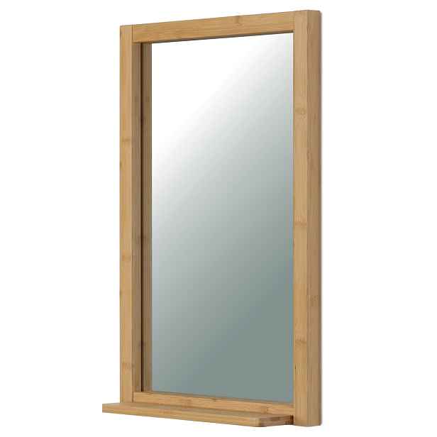 Nástěnné zrcadlo B043 NAT, bambus, M