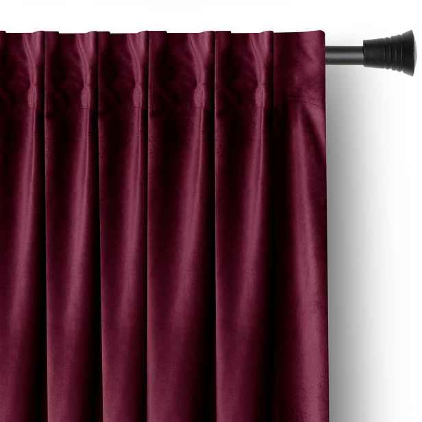 Restilo Závěs Amelia Home Velvet s multifunkční páskou 140x245 cm vínově červený, velikost 140x245
