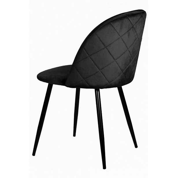 Čalouněná židle Gloria Black Velvet Lugano
