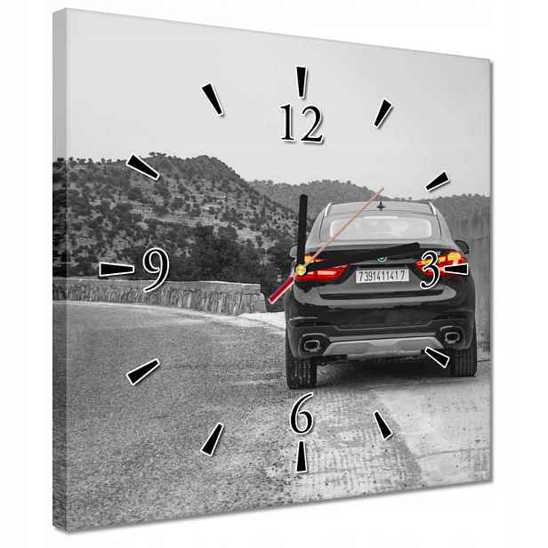 Hodiny 30x30 Bmw černé X6