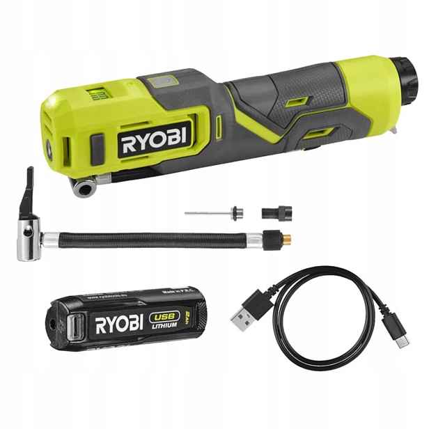Ryobi Kompresor 4V Usb Lithium s baterií 2.0Ah a nabíjecím kabelem
