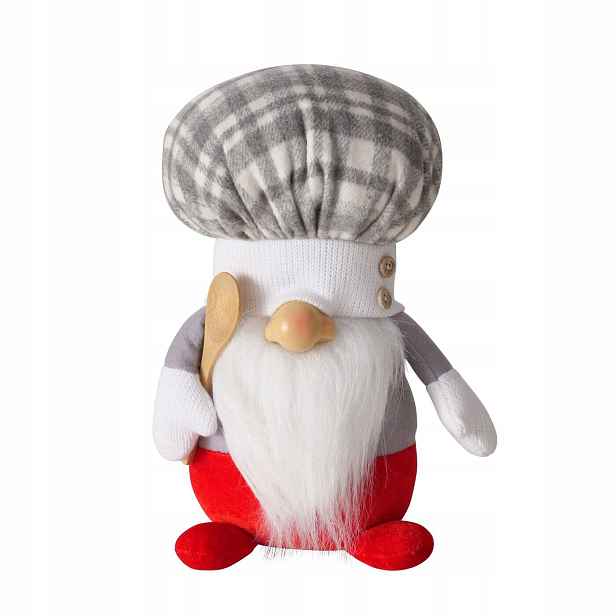 Textilní Figurka Kuchař Polyester Výška 28 CM Kuchyňská Dekorace