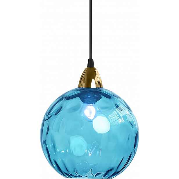 Závěsná lampa Skleněná koule 20 cm E27 Loft Azurová