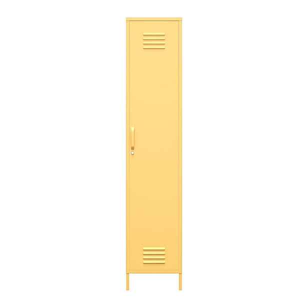 Žlutá kovová uzamykatelná skříň 38x185x40 cm Cache – Novogratz