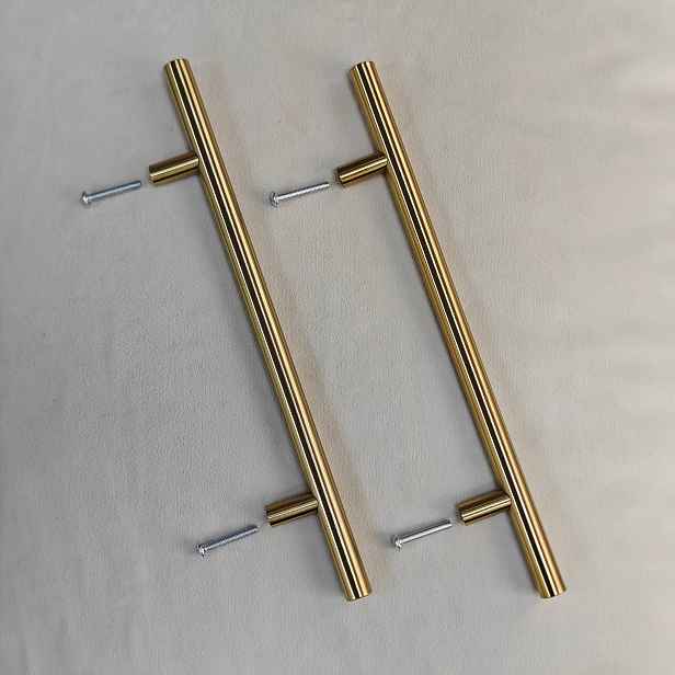 TEMU 2 ks 25 cm / 9,84 palce nerezových ocelových T-rukojetí, kompletní s všemi doplňky, pohodlné držení, robustní a odolné, esteticky příjemný
