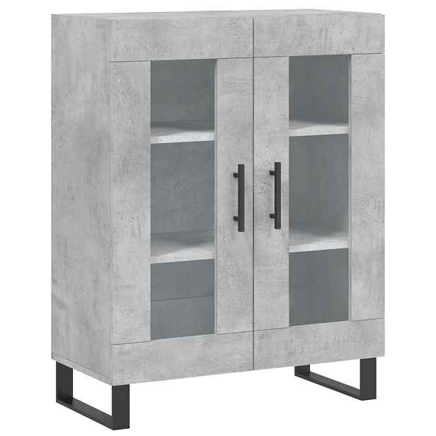 vidaXL Příborník betonově šedý 69,5 x 34 x 90 cm kompozitní dřevo