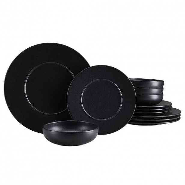 Creatable JÍDELNÍ SOUPRAVA Unico Schwarz 12dílné