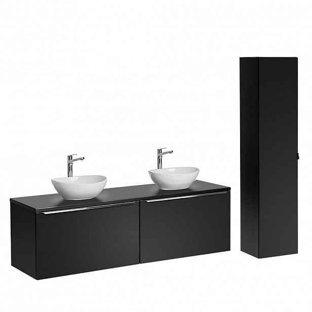 Petits-meubles KOUPELNOVÝ NÁBYTEK 160cm Eros 2er-Set Černá