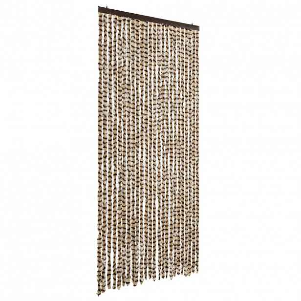 vidaXL Závěs proti hmyzu béžový a hnědý 100 x 200 cm žinylka